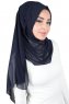 Joline - Marineblå Premium Chiffon Hijab