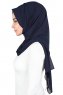 Joline - Marineblå Premium Chiffon Hijab