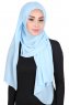 Joline - Lyseblå Premium Chiffon Hijab
