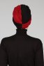 Fiona - Svart & Bordeaux Bomull Turban