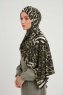 Ayten - Khaki Mønstret Hijab