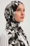 Banou - Svart Mønstret Hijab