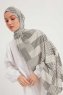 Nurgul - Lysegrå Mønstret Hijab