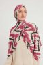 Tansu - Mørk Rosa Mønstret Hijab