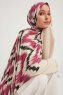 Tansu - Mørk Rosa Mønstret Hijab