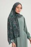 Gulya - Petrol Grønn Mønstret Hijab