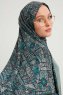 Gulya - Petrol Grønn Mønstret Hijab