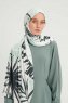 Ezmeray - Lysegrønn Mønstret Hijab