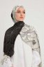Fadime - Hvit Mønstret Hijab