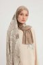 Fadime - Lysebrun Mønstret Hijab