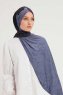 Fadime - Marineblå Mønstret Hijab