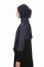 Farah - Marineblå Jersey Hijab