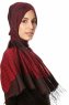 Alev - Bordeaux Mønstret Hijab