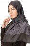Alev - Svart Mønstret Hijab