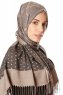 Alev - Taupe Mønstret Hijab