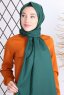 Alida - Mørk Grønn Bomull Hijab - Mirach