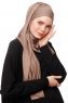 Asya - Mørk Taupe Praktisk Viskos Hijab