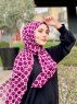 Atika - Bordeaux Mønstret Bomull Hijab - Mirach
