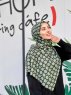 Atika - Grønn Mønstret Bomull Hijab - Mirach