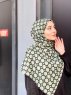 Atika - Grønn Mønstret Bomull Hijab - Mirach
