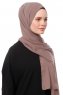 Aylin - Taupe Medine Silk Hijab - Gülsoy