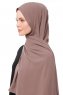 Aylin - Taupe Medine Silk Hijab - Gülsoy
