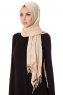 Aysel - Lys Beige Pashmina Hijab - Gülsoy