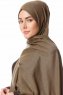 Aysel - Mørk Khaki Pashmina Hijab - Gülsoy