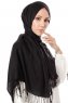 Aysel - Svart Pashmina Hijab - Gülsoy