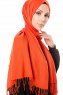 Aysel - Mursteinsrød Pashmina Hijab - Gülsoy