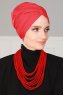 Fiona - Rød Bomull Turban - Ayse Turban