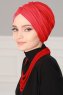 Fiona - Rød Bomull Turban - Ayse Turban