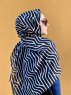Berrin - Svart Mønstret Bomull Hijab - Mirach