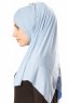 Betul - Lyseblå 1X Jersey Hijab - Ecardin