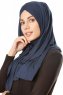 Betul - Marineblå 1X Jersey Hijab - Ecardin