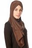 Betul - Mørk Brun 1X Jersey Hijab - Ecardin