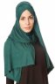 Betul - Mørk Grønn 1X Jersey Hijab - Ecardin