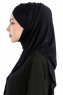 Cansu Svart 3X Jersey Hijab Sjal 200901-3