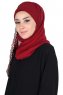 Carin - Bordeaux Praktisk Chiffon Hijab