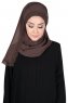 Carin - Brun Praktisk Chiffon Hijab