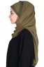 Carin - Khaki Praktisk Chiffon Hijab