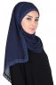 Carin - Marineblå Praktisk Chiffon Hijab