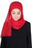 Carin - Rød Praktisk Chiffon Hijab