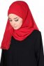 Carin - Rød Praktisk Chiffon Hijab