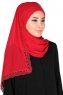 Carin - Rød Praktisk Chiffon Hijab