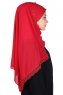 Carin - Rød Praktisk Chiffon Hijab