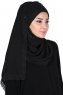 Carin - Svart Praktisk Chiffon Hijab