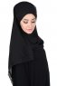 Carin - Svart Praktisk Chiffon Hijab