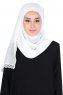 Carin - Hvit Praktisk Chiffon Hijab