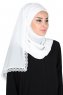 Carin - Hvit Praktisk Chiffon Hijab
